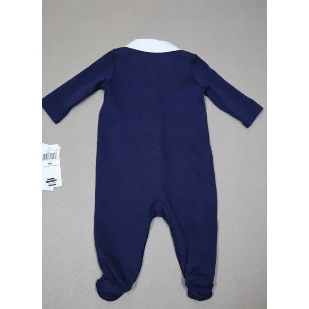Polo Ralph Lauren Baby Boy's Nutcracker Embroidered Footie‎ Siz 3M